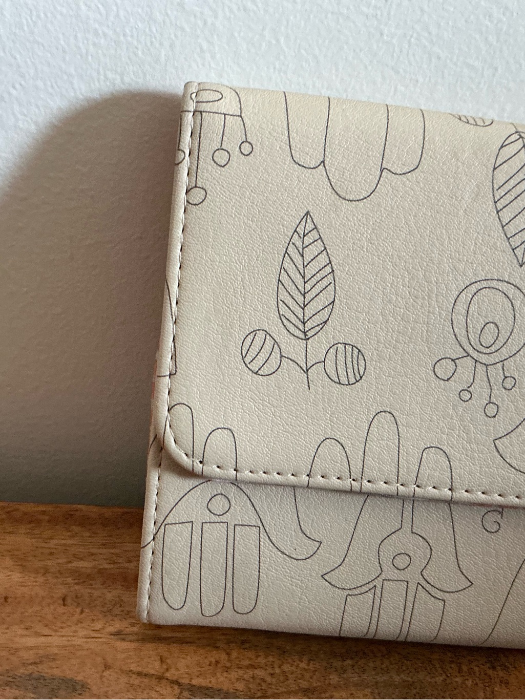Jungalow By Justina Blakeney Wristlet Wallet Cream Sun Hamsa Print Tassel Strap — image 2 of 8